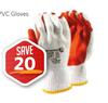 SAGB 12 Pack Red PVC Gloves 1438781