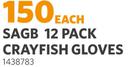 SAGB 12 Pack Crayfish Gloves 1438783