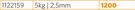 Vitemax Welding Rod 2.5mm 5Kg 1122159
