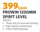 Prowin 1200mm Spirit Level 1134213