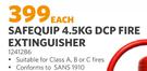 Safequip 4.5Kg DCP Fire Extinguisher 1241286