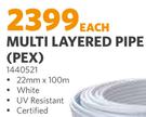 Multi Layered Pipe 22mm x 100m 1440521