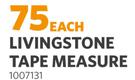 Livingstone Tape Measure 7.5m 1007131
