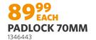 Padlock 70mm 1346443