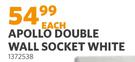Apollo Double Wall Socket White 1372538