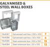 Galvanised Wall Boxes 100 x 100 1164087-Each