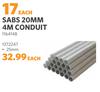 Sabs 20mm 4m Conduit Pipe 1164148-Each