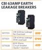 CBI 63Amp Earth Leakage Breaker (No Overload) 1411703