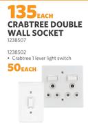 Crabtree Double Wall Socket 1238507