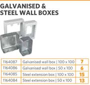 Galvanised Wall Boxes 100 x 100 1164087-Each