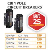 CBI 1 Pole Circuit Breaker (10A) 1301769