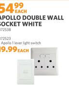 Apollo Double Wall Socket (White)