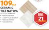 Nativa Ceramic Tiles 600 x 600mm (Natural White) 1372714/1406099-Per Sqm