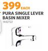 Pura Single Lever Basin Mixer 1442722