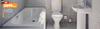 7 Piece Combo Excl Taps(1xCourier Basin & Pedestal, 2x Bettalux Suite, 3xAnfield Front Flush Toilet)
