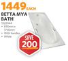 Betta MYA Bath 695mm x 1700mm With Handles (White) 1322044
