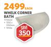 Whelk Corner Bath 1350 x 1350mm (White) 1170024