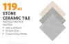 Stone Ceramic Tiles 400 x 400mm (Cream.Grey Or White)-Per Sqm