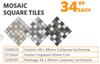 Mosaic Square Tiles Greyton 48 x 48mm (Castaway Earthstone) 1348600-Each