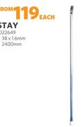 Stay 38 x 1.6mm x 2400mm 1022649 (Priced From)