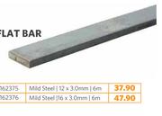 Mild Steel Flat Bar 12 x 3.0mm x 6m