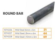 Mild Steel Round Bar 6mm x 6m 1074226