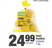 Spar Freshline Lemons-1Kg Per Pack