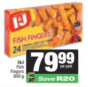 I&J Fish Fingers-600g Per Pack