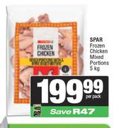 Spar Frozen Chicken Mixed Portions-5Kg Per Pack
