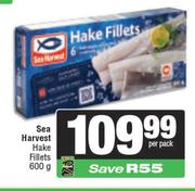 Sea Harvest Hake Fillets-600g Per Pack