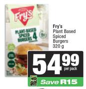 Fry's Plant Based Spiced Burgers-320g