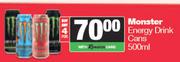 Monster Energy Drink Cans-For 4 x 500ml