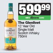 The Glenlivet 12 Year Old Single Malt Scotch Whisky-750ml