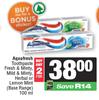 Aquafresh Toothpaste Fresh & Minty, Mild & Minty, Herbal Or Lemon Mint-For 2 x 100ml