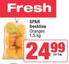 Spar Freshline Oranges 1.5kg-Per Kg