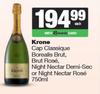 Krone Cap Classique Borealis Brut,Rose,Night Nectar Demi Sec Or Night Nectar Rose-750ml