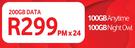 Vodacom Mobile Data-On 200GB Data