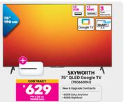 Skyworth 75" QLED Google TV 75Q6600H-On 100GB Data Free Huawei E5783 CAT7 MiFi Router
