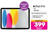 Apple iPad A16 128GB-On 15GB Data Includes MiFi Router