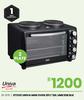Univa 30L 2 Plate Blk Mini Oven Stove UMK30B 21-576