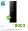Hisense 263L Nett Black Mirror Fridge H370BMIB-WD/H370BMI-WD/H360BMI-WD 20-520