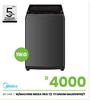 Midea 11Kg T/L Titanium Washing Machine MA200W110/T 22-349