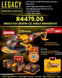 Legacy Industrial Supplies : Specials (27 July - 31 July 2026)
