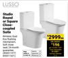 Lusso Studio Round Or Square Close-Coupled Suite Dual Eco Flushing Mechanism 850011577/850011631-EA