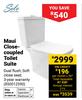 Solo Maui Close-Coupled Toilet Suite (Dual Flush) 850012590