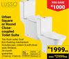 Lusso Urban Square Or Round Close-Coupled Toilet Suite Dual Eco Flushing Mechanism) 774518/19-Each