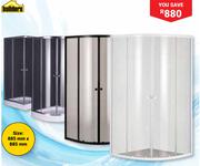Builders Corner & Quadrant Shower Doors 6mm Tempered Clear Glass White 725893, 725896
