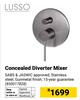 Lusso Concealed Diverter Mixer 850017828