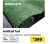 Mainstays Artificial Turf Green 1.5m x 2m x 200mm 850025902