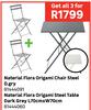Naterial Flora Origami Chair Steel Dark Grey 81444091 Or Steel Table L70cm x W70cm 81444060-For 3